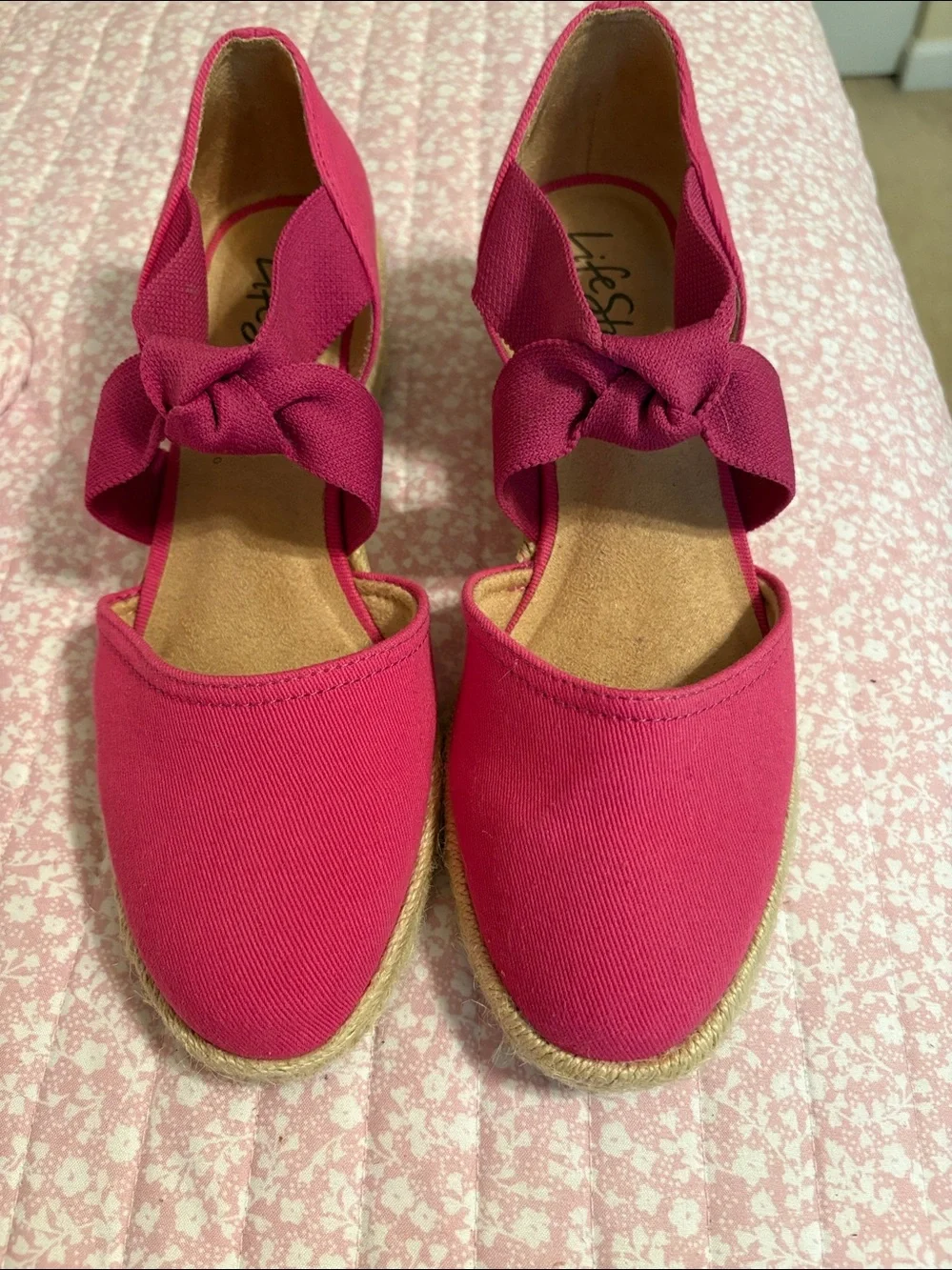Life Stride Hot Pink Espadrille Slide